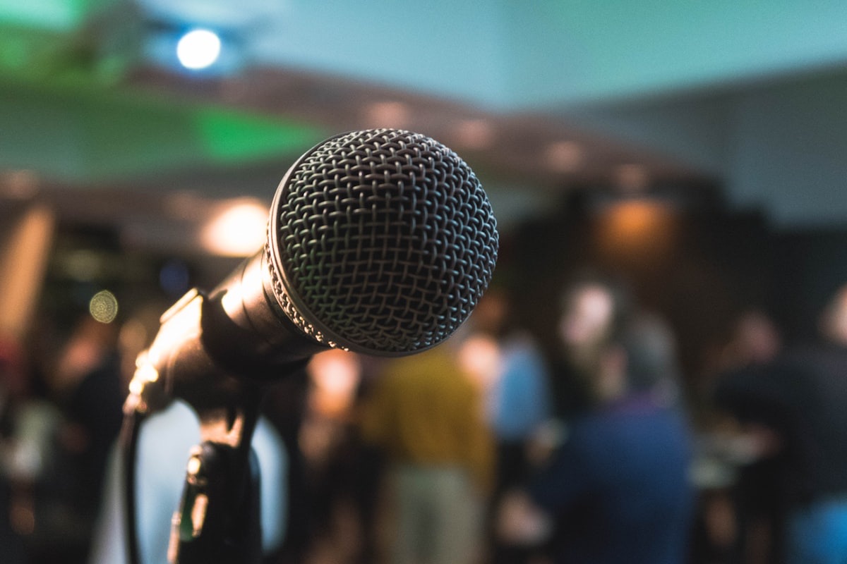 Panel discussion at a university lecture theatre
